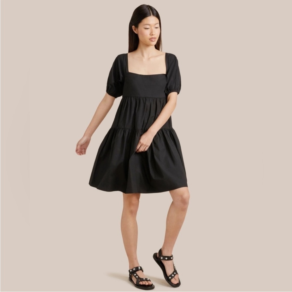 Modern Citizen Andra Black Tiered Mini Dress Size M - Picture 3 of 10